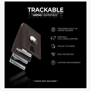 Kings Loot Trackable Airtag Wallet for Men | RFID Blocking Leather Design with A